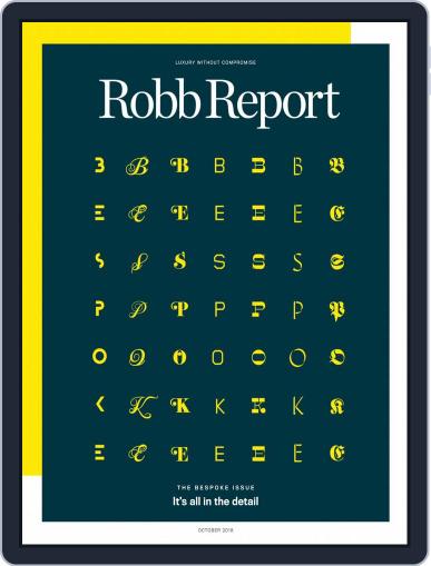 Robb Report October 1st, 2018 Digital Back Issue Cover