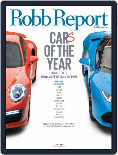 Robb Report April 1st, 2017 Digital Back Issue Cover