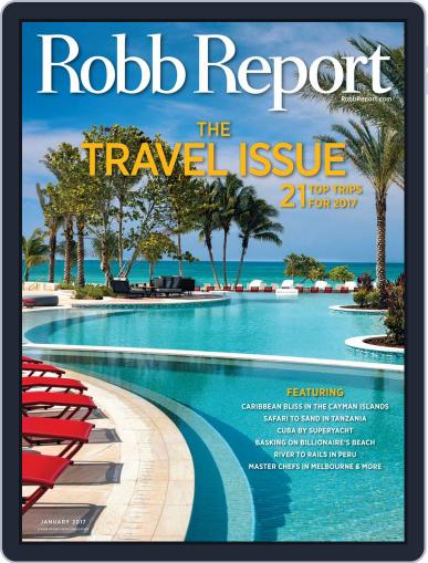 Robb Report January 1st, 2017 Digital Back Issue Cover