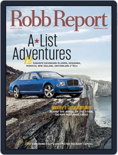 Robb Report August 1st, 2015 Digital Back Issue Cover