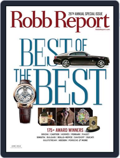 Robb Report June 11th, 2014 Digital Back Issue Cover