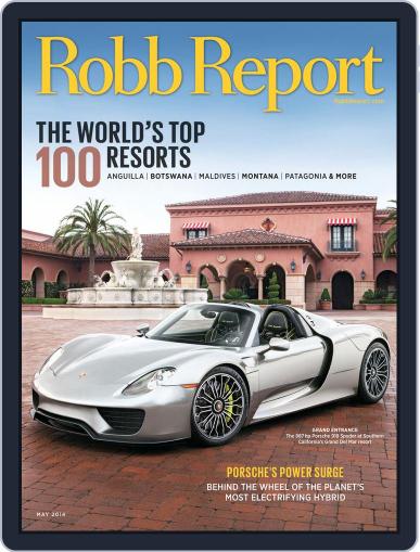 Robb Report May 9th, 2014 Digital Back Issue Cover