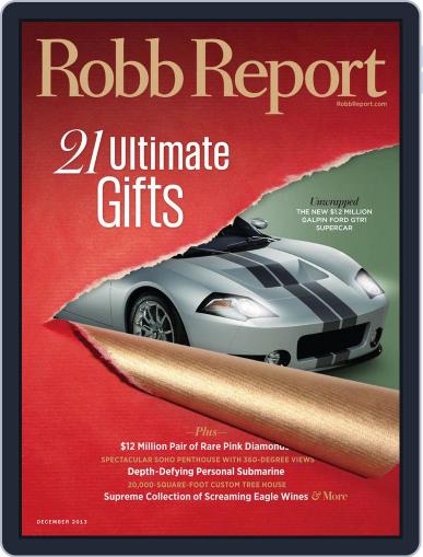 Robb Report December 6th, 2013 Digital Back Issue Cover