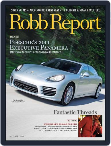 Robb Report August 30th, 2013 Digital Back Issue Cover