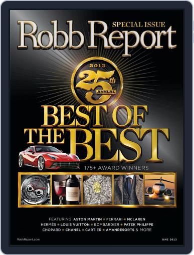 Robb Report June 13th, 2013 Digital Back Issue Cover