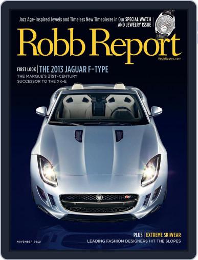 Robb Report November 6th, 2012 Digital Back Issue Cover