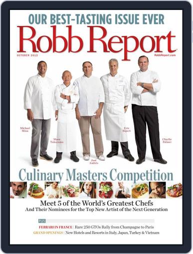 Robb Report September 28th, 2012 Digital Back Issue Cover