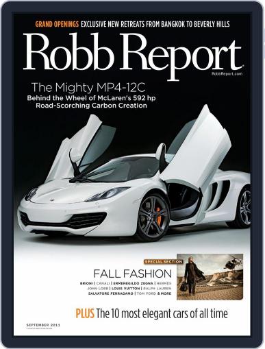Robb Report August 24th, 2011 Digital Back Issue Cover