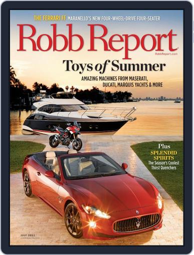 Robb Report June 28th, 2011 Digital Back Issue Cover