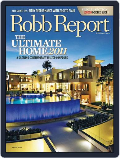 Robb Report March 29th, 2011 Digital Back Issue Cover