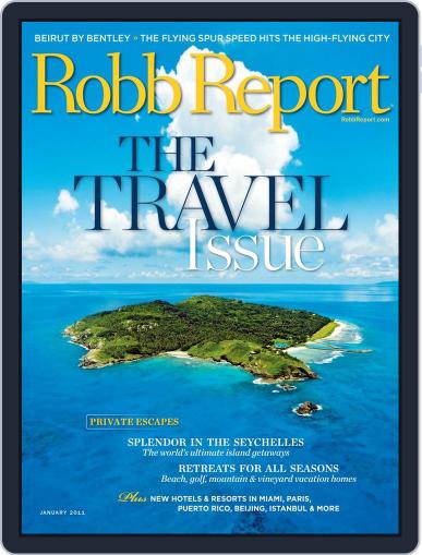 Robb Report December 29th, 2010 Digital Back Issue Cover