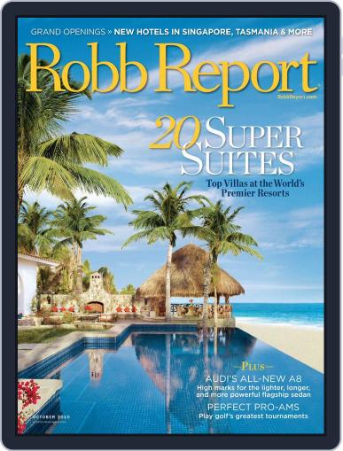 Robb Report September 28th, 2010 Digital Back Issue Cover