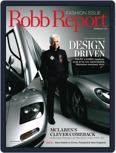 Robb Report August 24th, 2010 Digital Back Issue Cover