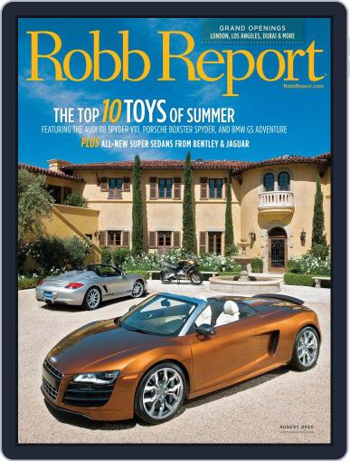 Robb Report July 27th, 2010 Digital Back Issue Cover