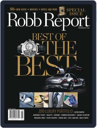 Robb Report May 13th, 2010 Digital Back Issue Cover