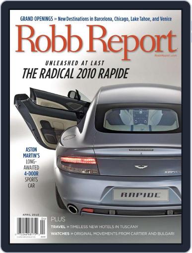 Robb Report March 18th, 2010 Digital Back Issue Cover