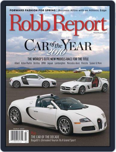 Robb Report February 18th, 2010 Digital Back Issue Cover