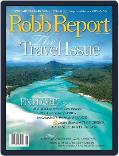 Robb Report December 24th, 2009 Digital Back Issue Cover