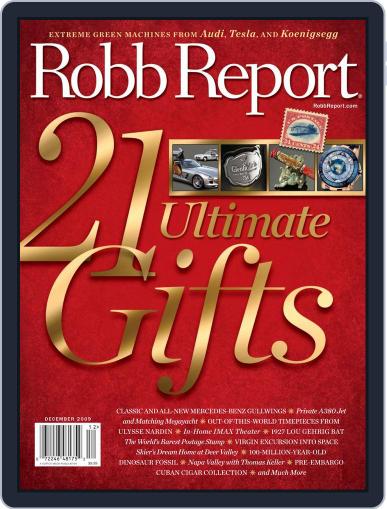 Robb Report November 19th, 2009 Digital Back Issue Cover