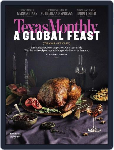 Texas Monthly November 1st, 2018 Digital Back Issue Cover
