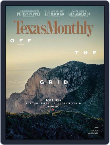 Texas Monthly April 1st, 2018 Digital Back Issue Cover