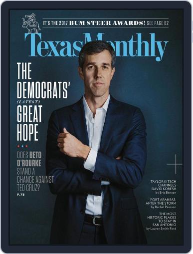 Texas Monthly January 1st, 2018 Digital Back Issue Cover