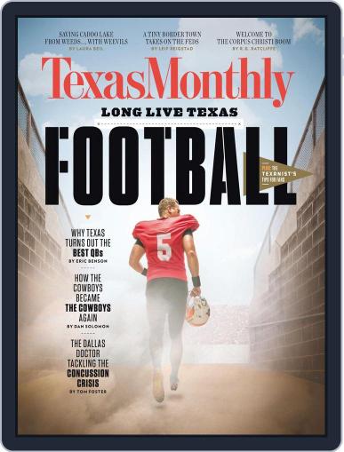 Texas Monthly September 1st, 2017 Digital Back Issue Cover