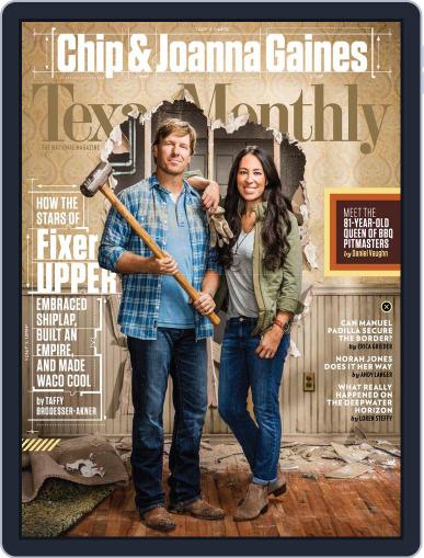 Texas Monthly October 1st, 2016 Digital Back Issue Cover