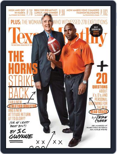 Texas Monthly August 26th, 2014 Digital Back Issue Cover