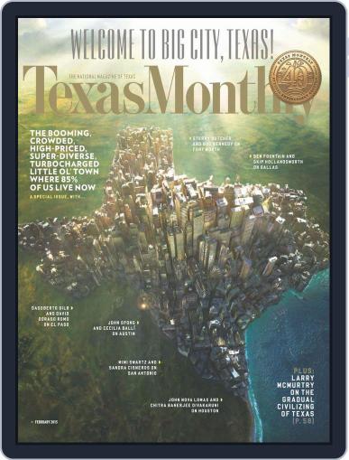 Texas Monthly January 24th, 2013 Digital Back Issue Cover