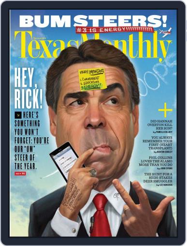 Texas Monthly December 22nd, 2011 Digital Back Issue Cover
