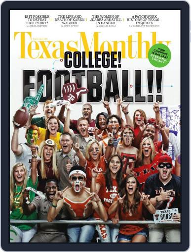 Texas Monthly August 19th, 2011 Digital Back Issue Cover