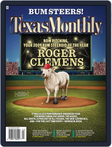 Texas Monthly December 27th, 2008 Digital Back Issue Cover