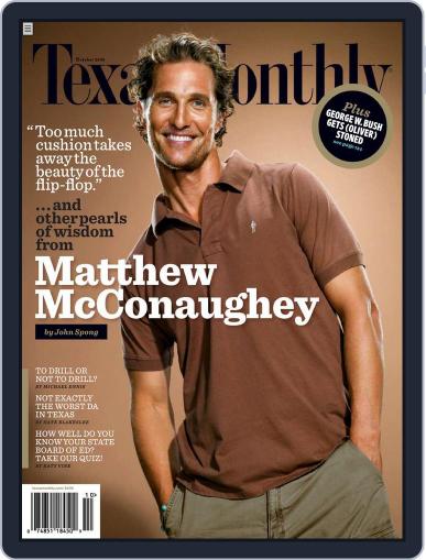 Texas Monthly October 21st, 2008 Digital Back Issue Cover