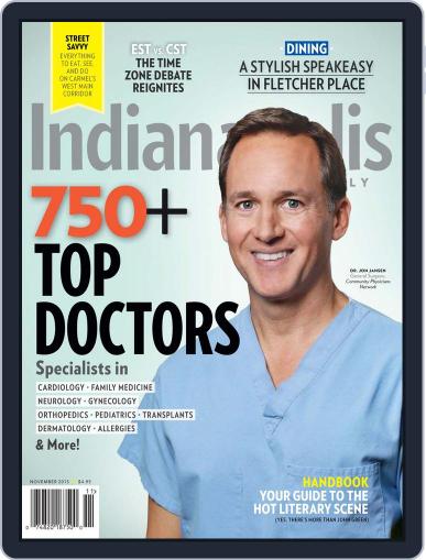 Indianapolis Monthly November 1st, 2015 Digital Back Issue Cover