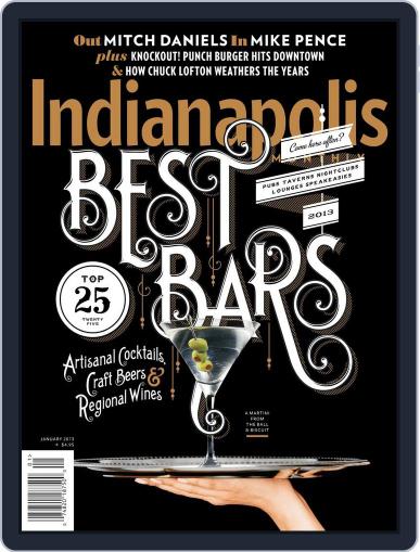 Indianapolis Monthly January 9th, 2013 Digital Back Issue Cover