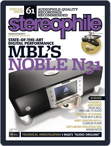 Stereophile February 1st, 2018 Digital Back Issue Cover