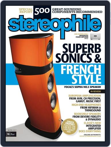 Stereophile April 1st, 2017 Digital Back Issue Cover