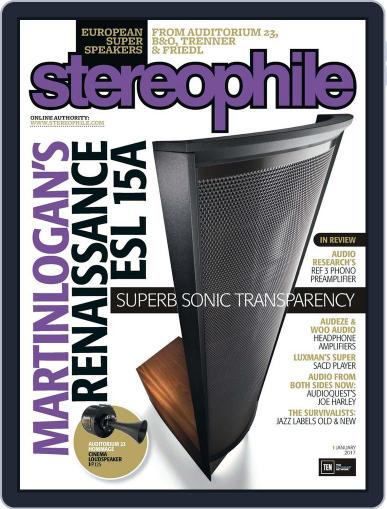 Stereophile January 1st, 2017 Digital Back Issue Cover
