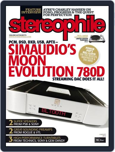 Stereophile July 8th, 2016 Digital Back Issue Cover