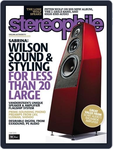 Stereophile April 15th, 2016 Digital Back Issue Cover