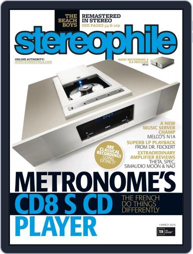 Stereophile March 1st, 2016 Digital Back Issue Cover