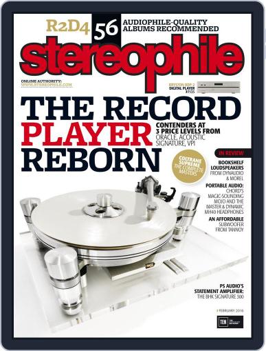 Stereophile February 1st, 2016 Digital Back Issue Cover