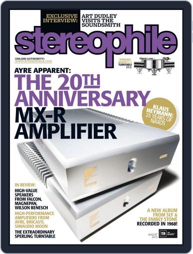 Stereophile August 1st, 2015 Digital Back Issue Cover