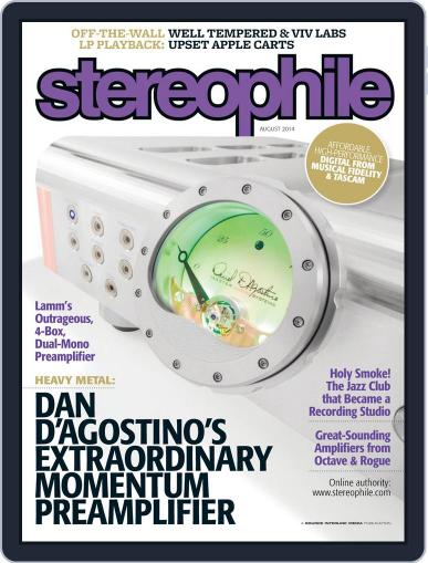 Stereophile August 1st, 2014 Digital Back Issue Cover
