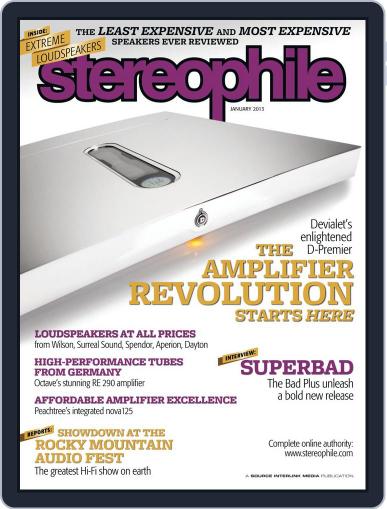 Stereophile January 1st, 2013 Digital Back Issue Cover