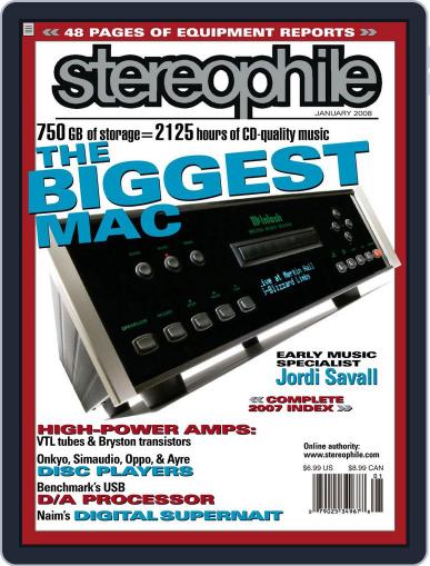 Stereophile December 25th, 2007 Digital Back Issue Cover