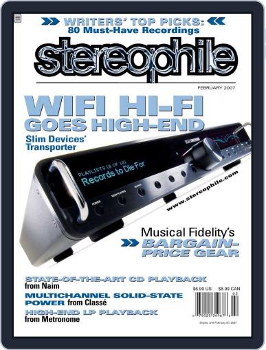 Stereophile January 23rd, 2007 Digital Back Issue Cover