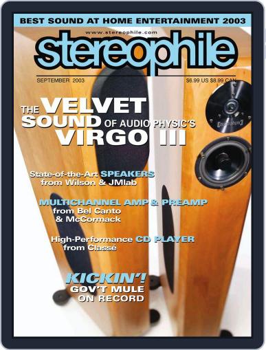 Stereophile August 19th, 2003 Digital Back Issue Cover