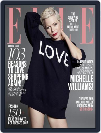 Elle January 1st, 2017 Digital Back Issue Cover